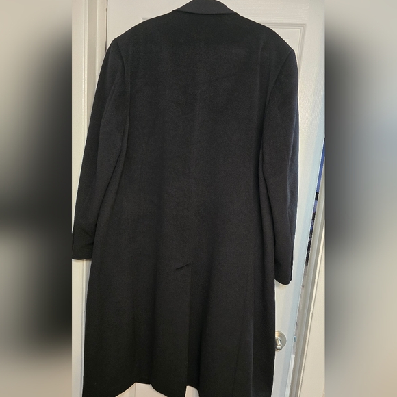 Chaps Ralph Lauren 70% Wool & 30% Cashmere Full Length Coat in Black Sized 46R - Picture 10 of 14